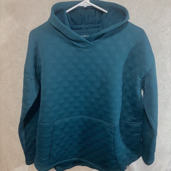 Women’s Eddie Bauer Quilted Pullover Hoodie Size Large - Picture 1 of 8